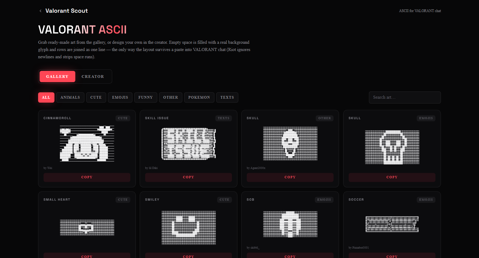 Valorant Scout ASCII studio